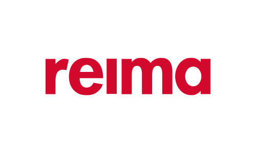 Logo for Reima i rød farve.