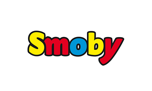 Farverig Smoby-logo med teksten 'Smoby'.