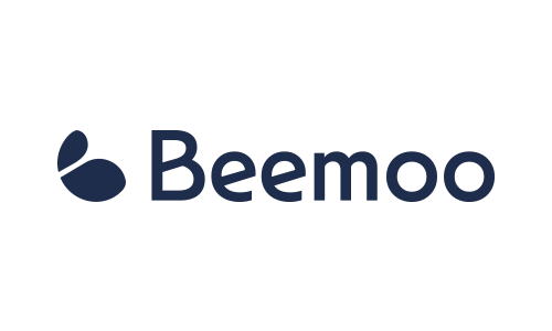 Beemoo logo med tekst 'Beemoo'.